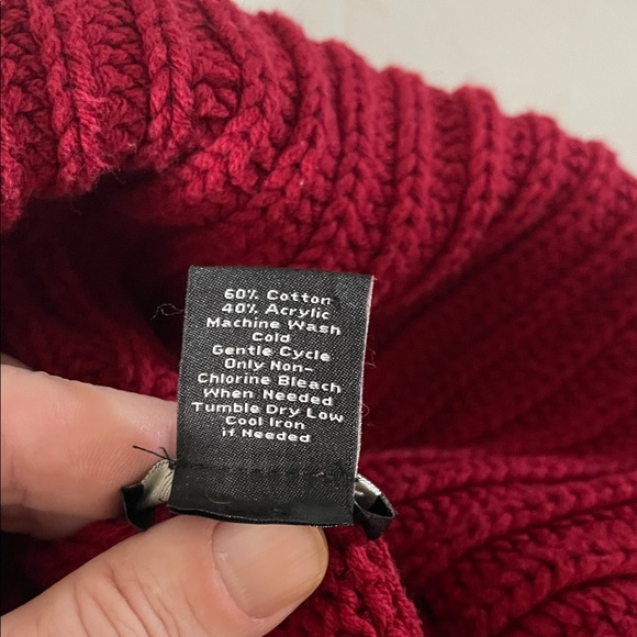 Ann Taylor Red Cowl Neck Sweater - Picture 5 of 5